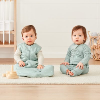 ERGOPOUCH Schlafsack Bio-Baumwolle Sheeting Salbei 2-4 Jahre, 2,5 Tog