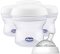 CHICCO Mehrzweckbehälter für Muttermilch mit Flaschenaufsatz Natural Feeling, 4 Stk