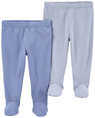 CARTER'S Blue Stripes Rompers dla chłopców, 2 sztuki, 3 m/rozmiar. 62
