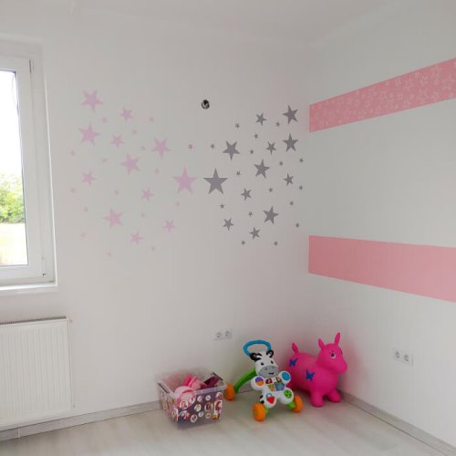 Adesivi murali per bambini - Costellazione Rosa