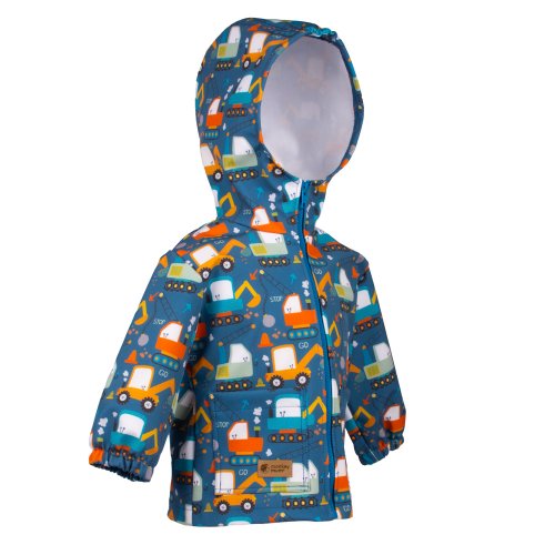 Jachetă softshell pentru copii cu membrană Monkey Mum® - șantier jucăuș, calitatea a 2-a - mărimea 98/104