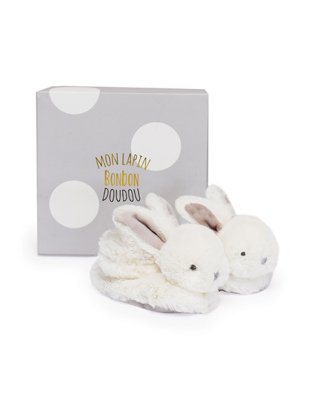 Doudou Poklon set - Set čizmica sa zvečkama zečić bež 0-6 mjeseci