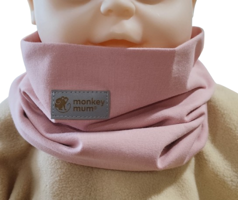 Ovratna rutka Monkey Mum® - Svetlo roza
