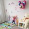 Wall stickers - Hills and balloons in pink