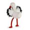 Rappa Plush Stork Bird 39 cm ECO-FRIENDLY