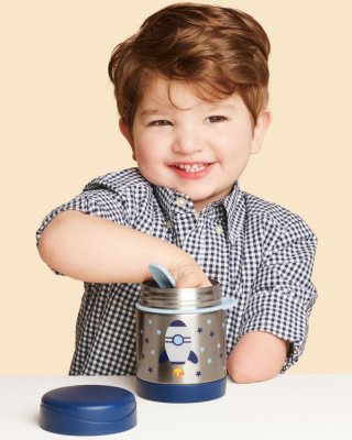 SKIP HOP Spark Style Thermos for food with spoon/fork Rocket 325 ml, 3r+