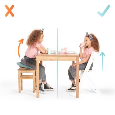 KINDERKRAFT Esszimmerstuhl Enock mit Polsterung Graues Holz, Premium