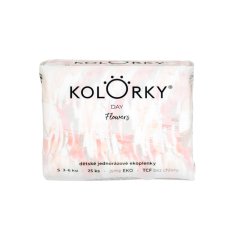 KOLORKY DAY Pelenka eldobható eco, virág S (3-6 kg) 25 db