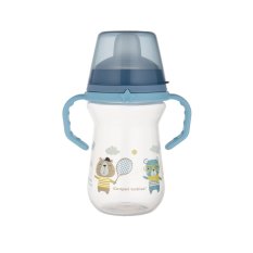 CANPOL BABIES Силиконова чаша за пиене FirstCup Bonjour Paris 250ml синя