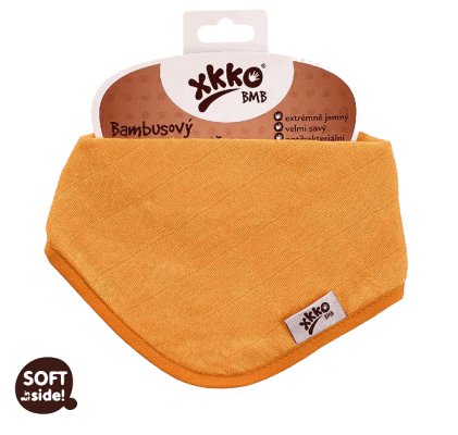 Babete/lenço de bambu KIKKO Cores (1 unid.) – laranja