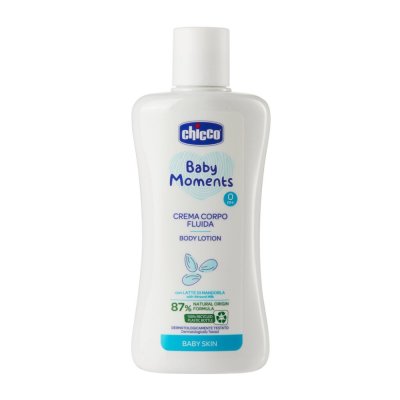 CHICCO Mleczko do ciała Baby Moments 87 % składników pochodzenia naturalnego 200 ml