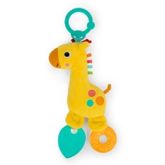 INIZI BRILLANTI Giraffe Safari Succhietto™ Sonaglio/Tetter con anello a C 0m+