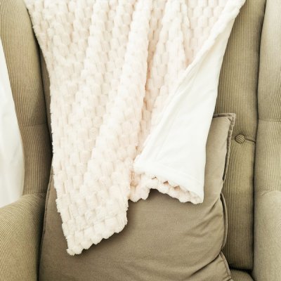 Couverture double MAZLÍK Outlast® - crème/café blanc