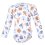 Body T-shirt deslizante IMPRESSÃO Outlast® - animais coloridos brancos