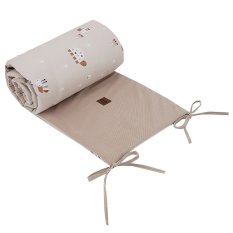 EKO Ochraniacz do łóżeczka VELVET Bees Beige 360x35 cm