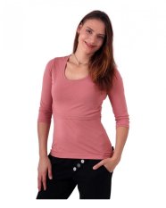T-shirt d'allaitement Katherine, manches 3/4, vieux rose