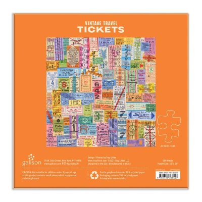 Galison Puzzle Vintage-Fahrkarten 500 Teile