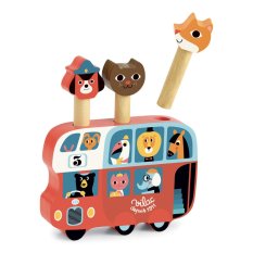 Vilac Holz Abschuss Spiel Bus mit Tieren