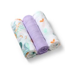 BABYONO Bamboo pelene 3 kom - ljubičaste