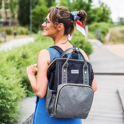 BABYONO Sac à langer/sac à dos Oslo Style noir