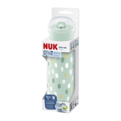 Butelka NUK Mini-Me z klapką - zielona 450ml, 12m+