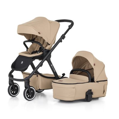 PETITE&MARS SET Kočárek 4v1 ICON Mocha Beige XXL AIR + CBX By CYBEX Aton B2 i-Size