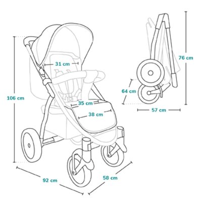 LIONELO Stroller Annet Plus Green Forest