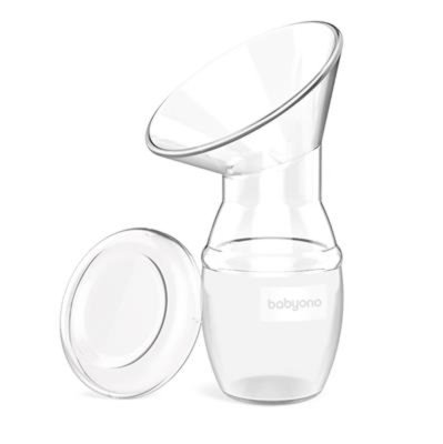 BABYONO Jednoczęściowy silikonowy pojemnik na mleko 90 ml