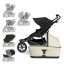 THULE Carrinho de passeio para irmãos Urban Glide Double Black/Soft Beige conjunto XXL