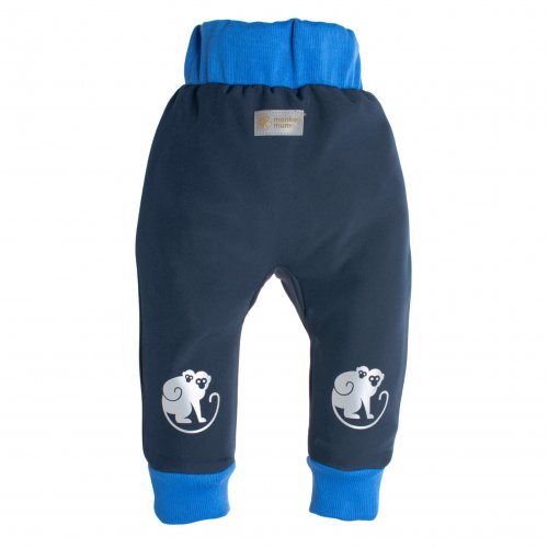 Pantaloni softshell pentru copii cu membrană Monkey Mum® - Cerul de noapte