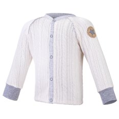 Kabátik podšitý Outlast® - Off White/pruh bielošedý melír