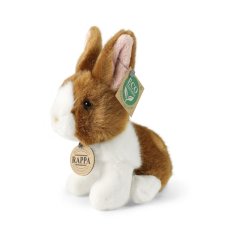 Rappa Pluszowy królik biało-brązowy siedzący 16 cm ECO-FRIENDLY