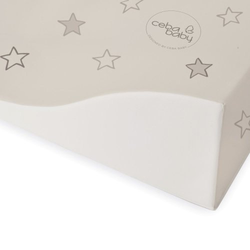 CEBA Pelenkázószőnyeg 2 sarkú puha COZY (50x70) Stars beige