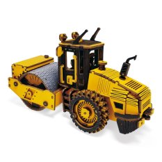 RoboTime Puzzle 3D en bois mécanique Rouleau compresseur