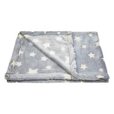 Couverture câlin - bleu foncé - étoiles brillantes