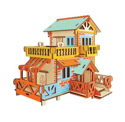 Woodcraft Drewniane puzzle 3D Wiejska chata
