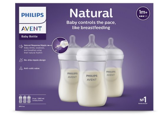 Philips AVENT Natural Response Flasche 260 ml, 1m+, 3 Stk.