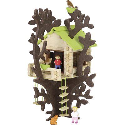 Jeujura Jeu de construction en bois 90 pièces Cabane dans les arbres