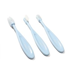 BABYONO Cepillo de dientes 3 piezas, turquesa