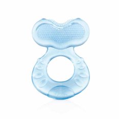 NUBY Silicone teether with blue bristles 0 m+