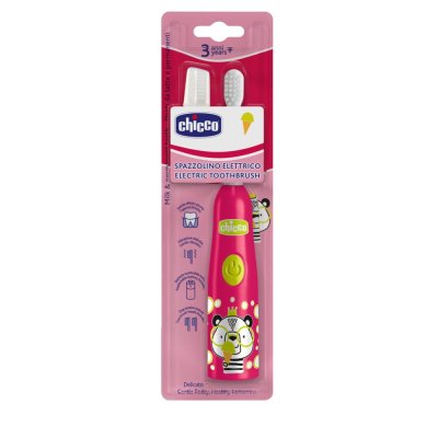 CHICCO Elektryczna szczoteczka do zębów dla dzieci Panda 3r+