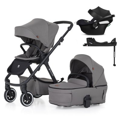PETITE&MARS SET Kočárek 4v1 ICON Dove Grey LITE AIR + CBX By CYBEX Aton B2 i-Size