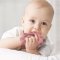 BABYONO Silicone teether Pink ring