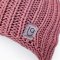 Mütze gestrickt Bindeband Bommel LA Outlast ® - altrosa