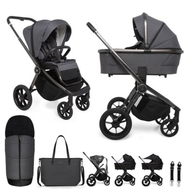 MUUVO Kombikinderwagen Quick SE 2 Diamond Graphit Set 2in1