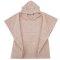 EKO Poncho bawełniane z kapturem i uszkami Powder pink 75x120 cm