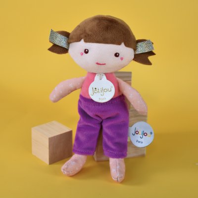 Doudou Jolijou Lalka Mia 16 cm fuchsia