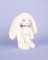 Doudou Lapin en peluche avec foulard blanc 35 cm