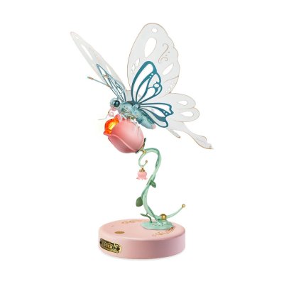 Puzzle 3D mécanique RoboTime Papillon rose