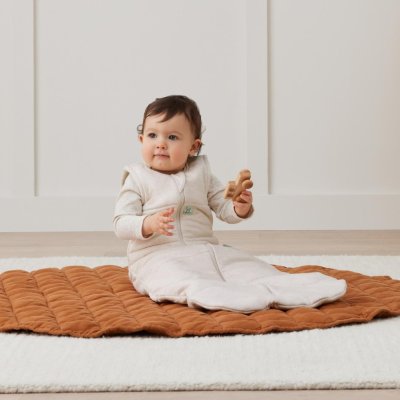 ERGOPOUCH Śpiworek do spania bawełna organiczna Jersey Oatmeal Marle 3-12 m, 6-10 kg, 2,5 tog